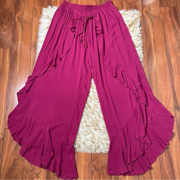 Ashley Stewart ruffled crop palazzo pants - Picture 5 of 5